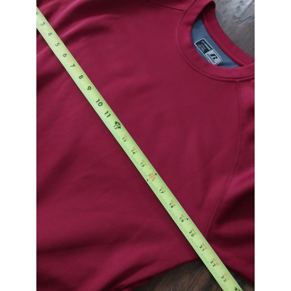 Russell Dri-Power Long Sleeve Pocket Fleece Athletic Sweatshirt Burgundy Men's M - Picture 9 of 9